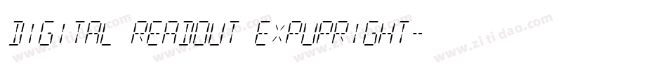 Digital Readout ExpUpright字体转换